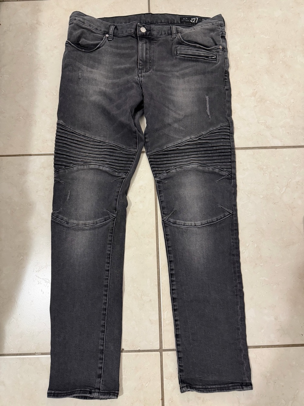 Armani exchange skinny biker jeans J27.